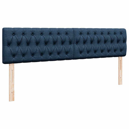 Ottomane Bett mit Matratze & LEDs Blau 180x200 cm Stoff