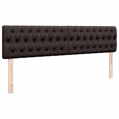 Ottoman-Bett mit Matratzen & LEDs Dunkelbraun 200x200 cm Stoff