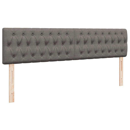 Ottoman-Bett mit Matratzen & LEDs Taupe 200x200 cm Stoff