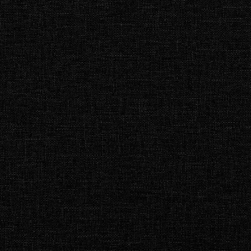 Ottoman-Bett mit Matratze & LEDs Schwarz 90x190 cm Stoff