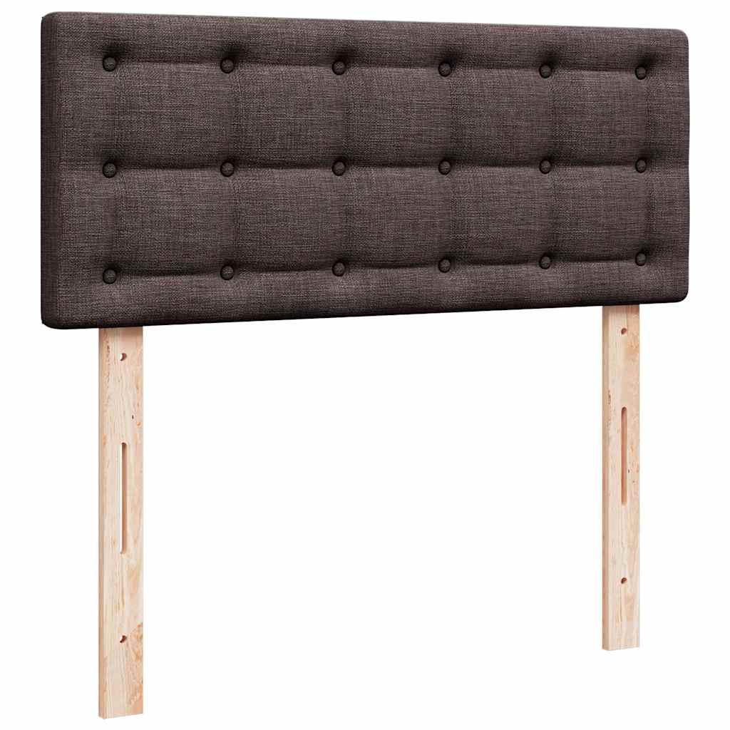 Ottoman-Bett mit Matratze & LEDs Dunkelbraun 120x200 cm Stoff