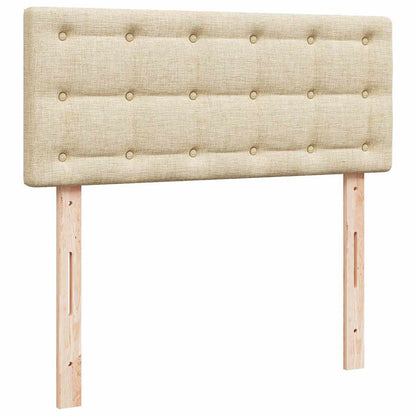 Ottoman-Bett mit Matratze & LEDs Creme 120x200 cm Stoff
