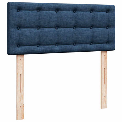 Ottomane Bett mit Matratze & LEDs Blau 120x200 cm Stoff