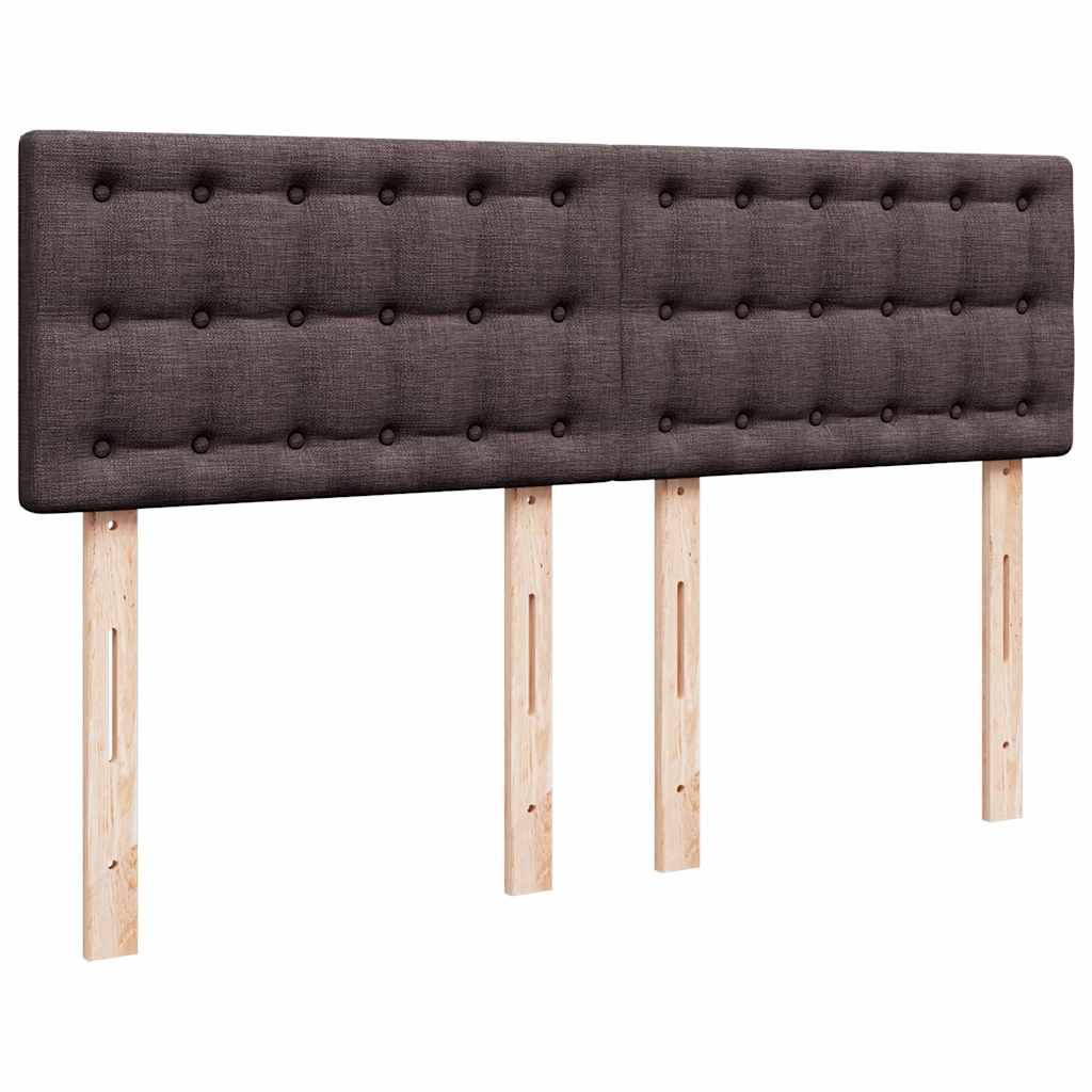 Ottomanische Bett mit Matratze & LEDs Dunkelbraun 140x190 cm