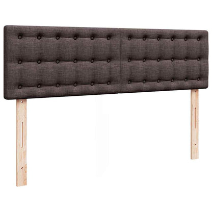 Ottoman-Bett mit Matratze & LEDs Dunkelbraun 140x200 cm Stoff