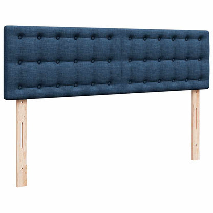 Ottoman-Bett mit Matratze & LEDs Blau 140x200 cm Stoff