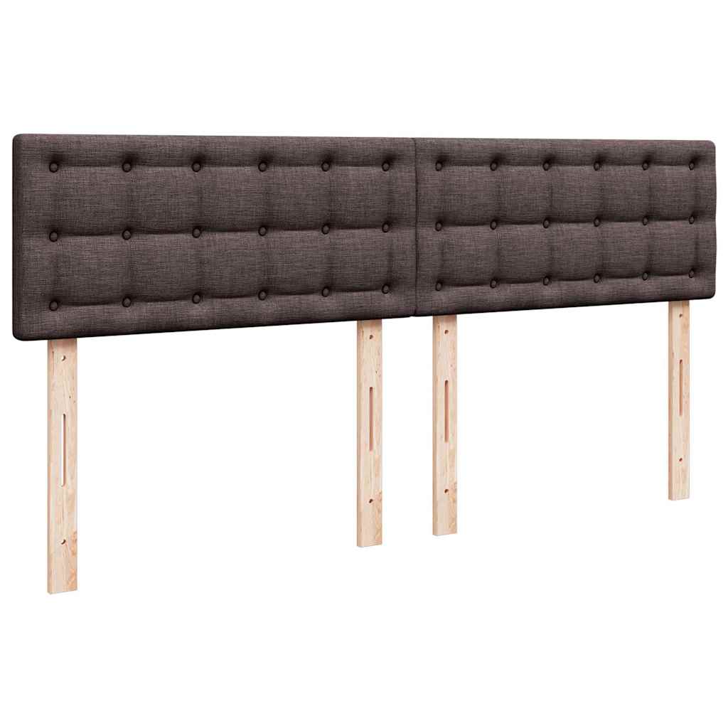 Ottoman-Bett mit Matratze & LEDs Dunkelbraun 160x200 cm Stoff