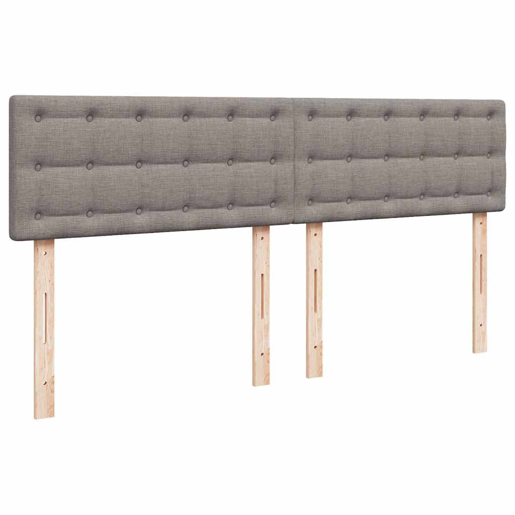 Ottomane Bett mit Matratze & LEDs Taupe 180x200 cm Stoff