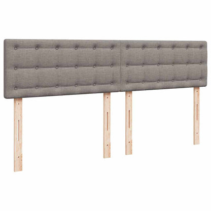 Ottomane Bett mit Matratze & LEDs Taupe 180x200 cm Stoff