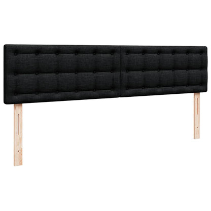 Ottoman-Bett mit Matratzen & LEDs Schwarz 200x200 cm Stoff