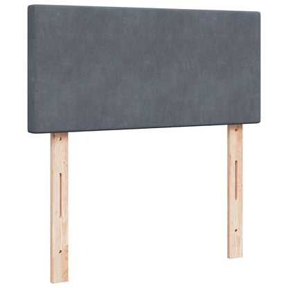 Ottoman-Bett mit Matratze & LEDs Dunkelgrau 80x200 cm Samt