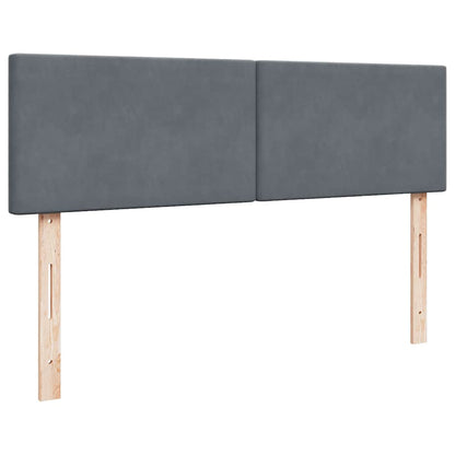 Ottoman-Bett mit Matratze & LEDs Dunkelgrau 140x200 cm Samt