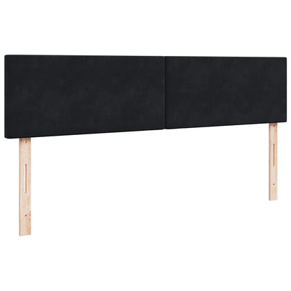 Ottoman-Bett mit Matratze & LEDs Schwarz 160x200 cm Samt