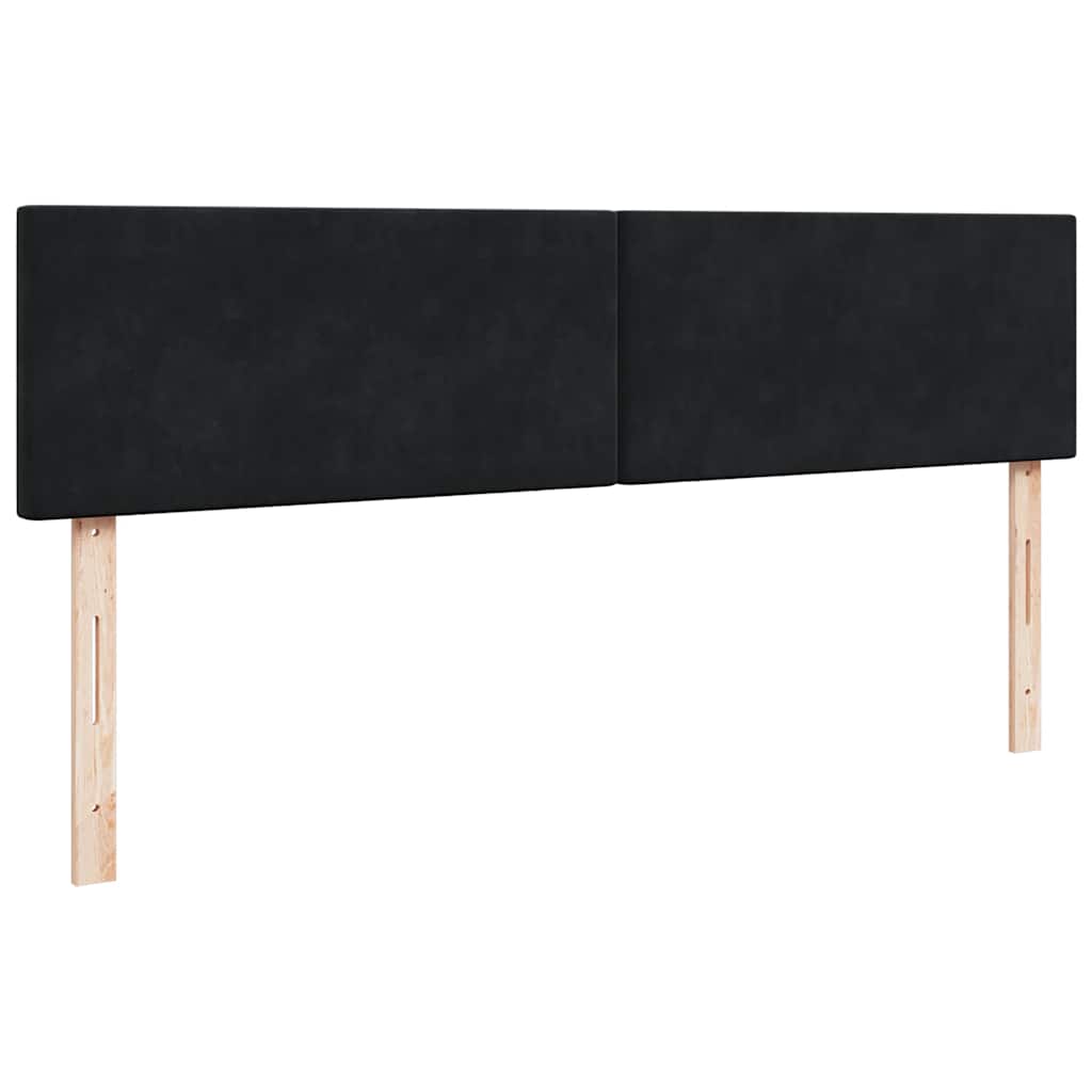 Ottoman-Bett mit Matratze & LEDs Schwarz 160x200 cm Samt