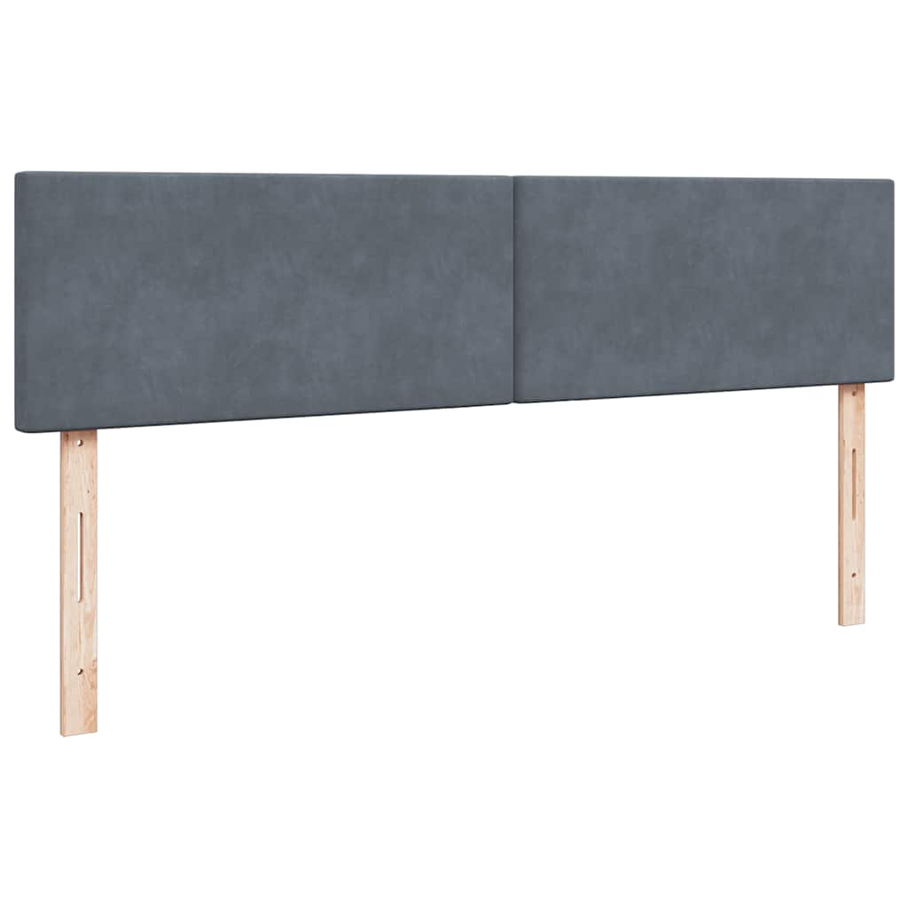 Ottoman-Bett mit Matratze & LEDs Dunkelgrau 180x200 cm Samt
