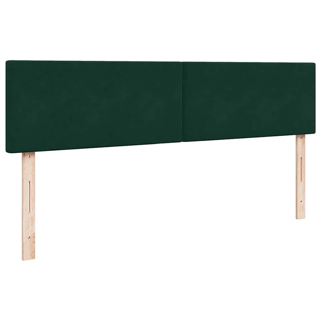 Ottoman-Bett mit Matratze & LEDs Dunkelgrün 180x200 cm Samt