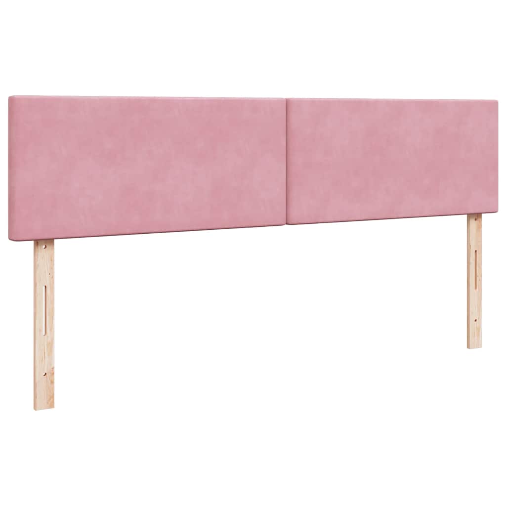 Ottomane Bett mit Matratze & LEDs Rosa 180x200 cm Samt