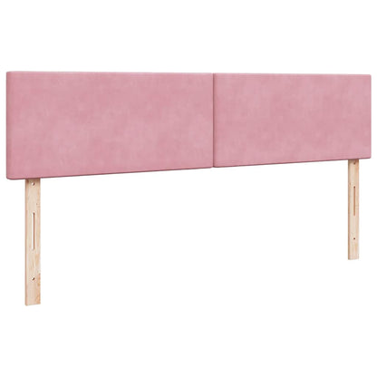 Ottomane Bett mit Matratze & LEDs Rosa 180x200 cm Samt