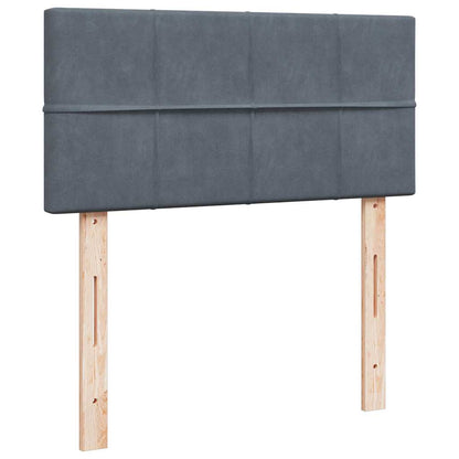Ottoman-Bett mit Matratze & LEDs Dunkelgrau 80x200 cm Samt