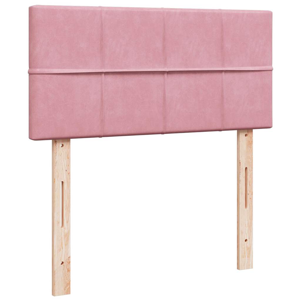 Ottoman-Bett mit Matratze & LEDs Rosa 90x190 cm Samt