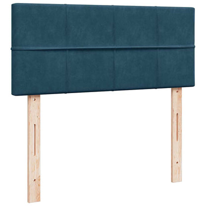 Ottoman-Bett mit Matratze & LEDs Dunkelblau 120x200 cm Samt