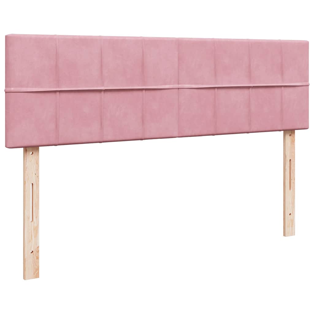 Ottoman-Bett mit Matratze & LEDs Rosa 140x190 cm Samt