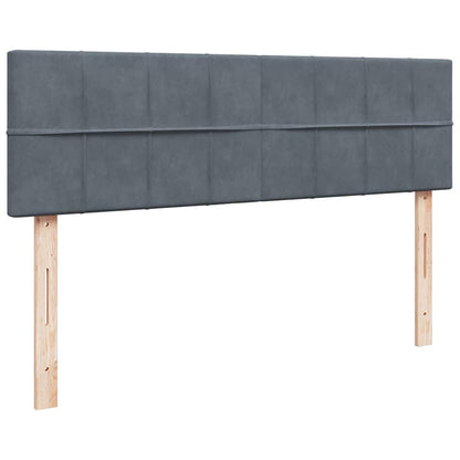 Ottoman-Bett mit Matratze & LEDs Dunkelgrau 160x200 cm Samt