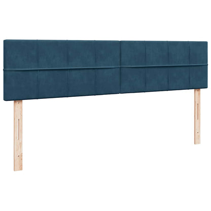 Ottoman-Bett mit Matratzen & LED Dunkelblau 200x200 cm Samt