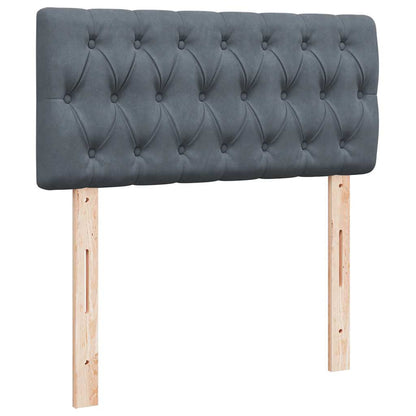 Ottoman-Bett mit Matratze & LEDs Dunkelgrau 80x200 cm Samt