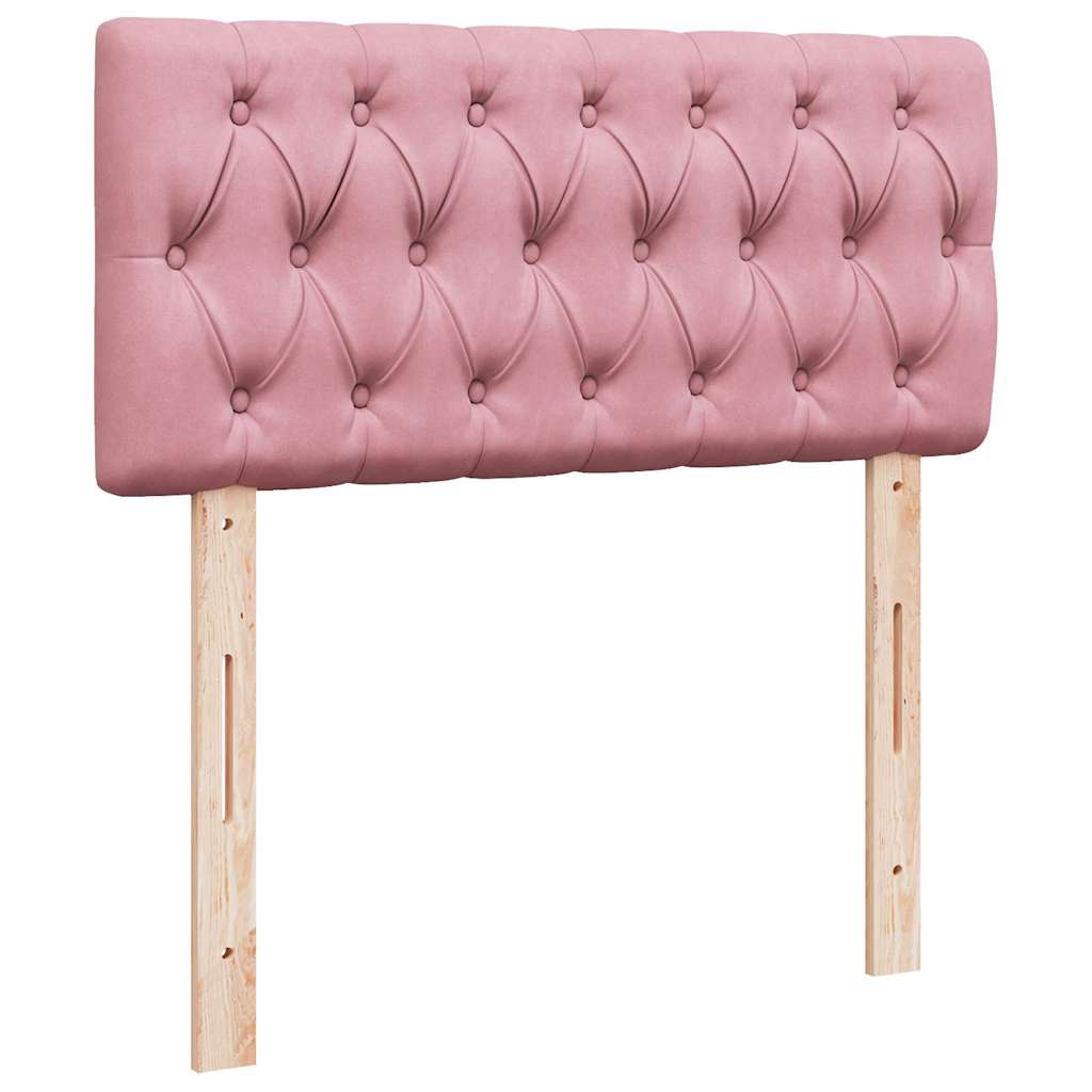 Ottoman-Bett mit Matratze & LEDs Rosa 90x200 cm Samt