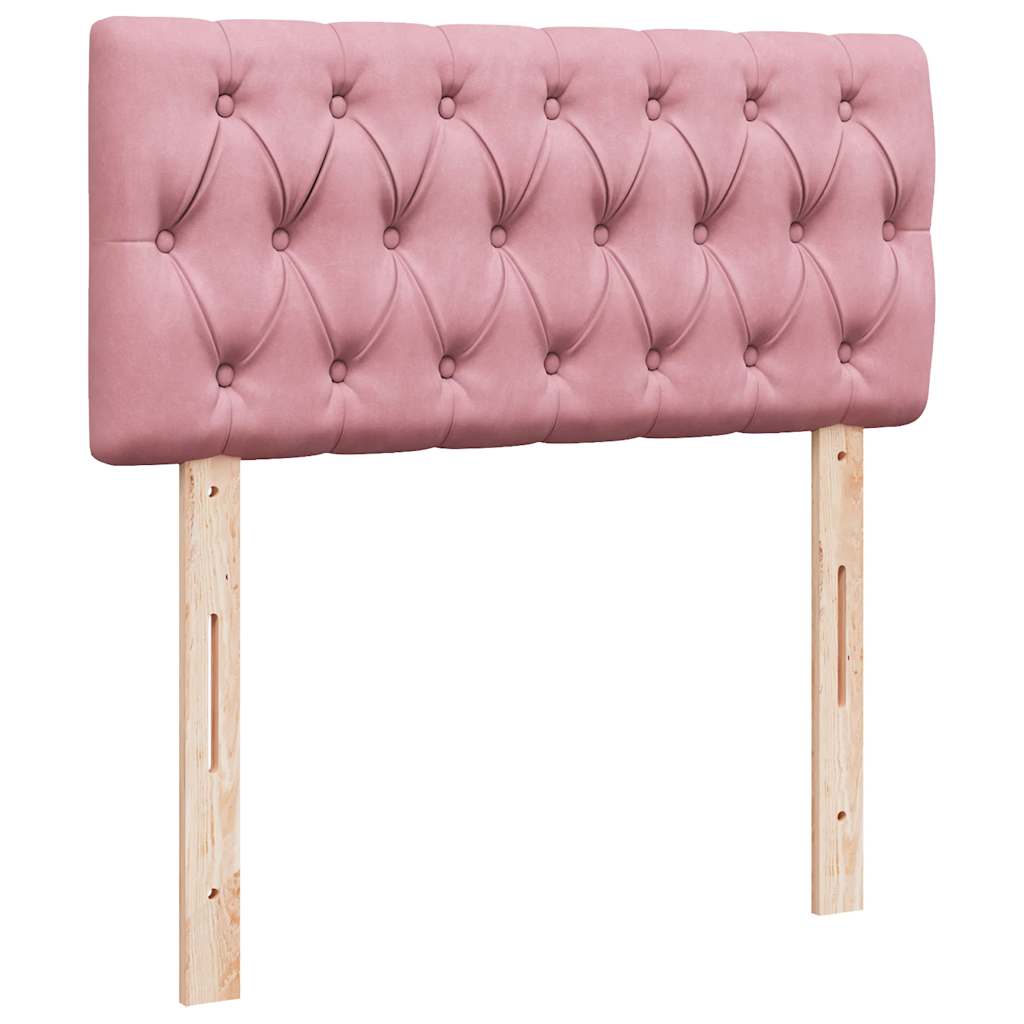 Ottoman-Bett mit Matratze & LEDs Rosa 100x200 cm Samt