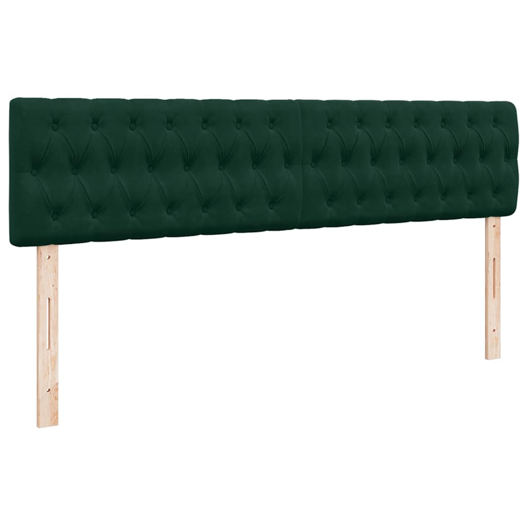 Ottoman-Bett mit Matratze & LEDs Dunkelgrün 180x200 cm Samt