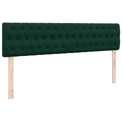 Ottoman-Bett mit Matratze & LEDs Dunkelgrün 180x200 cm Samt
