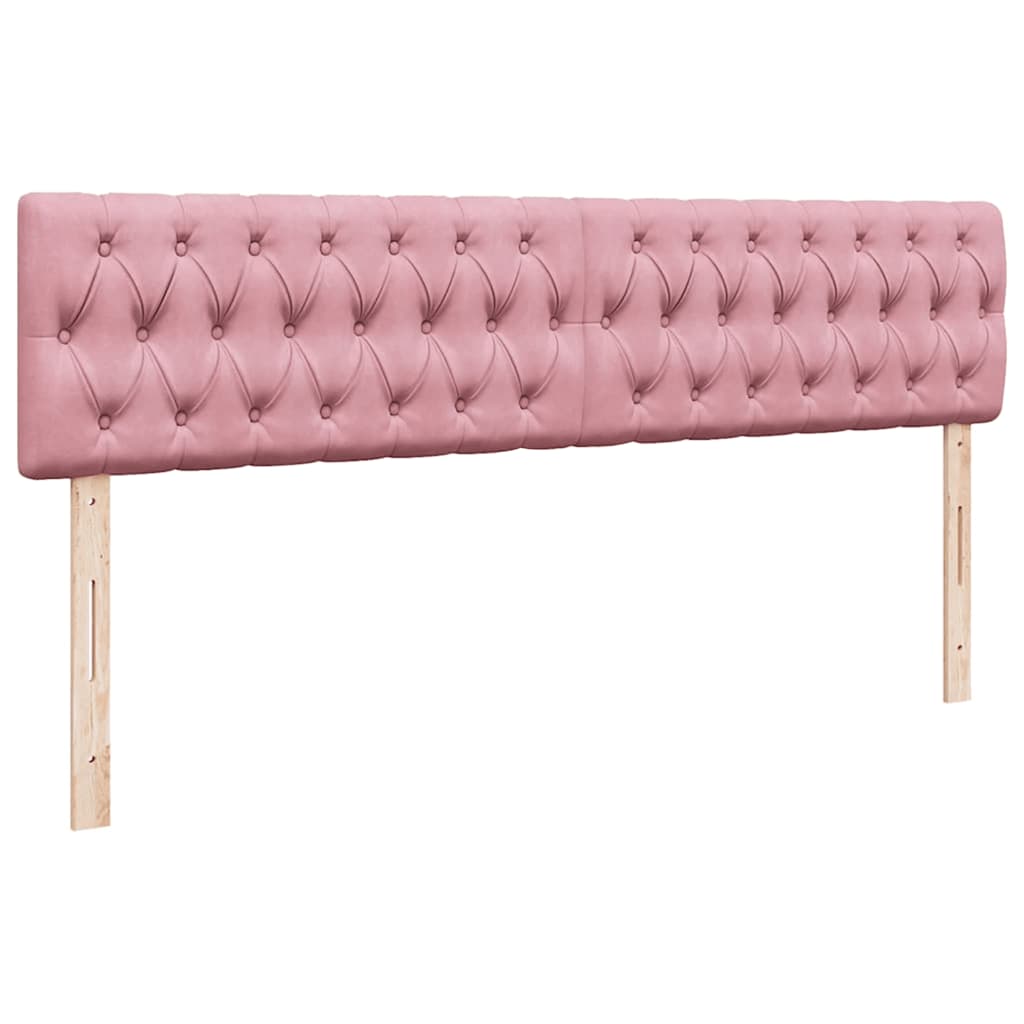 Ottomane Bett mit Matratze & LEDs Rosa 180x200 cm Samt