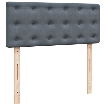 Ottoman-Bett mit Matratze & LEDs Dunkelgrau 120x200 cm Samt