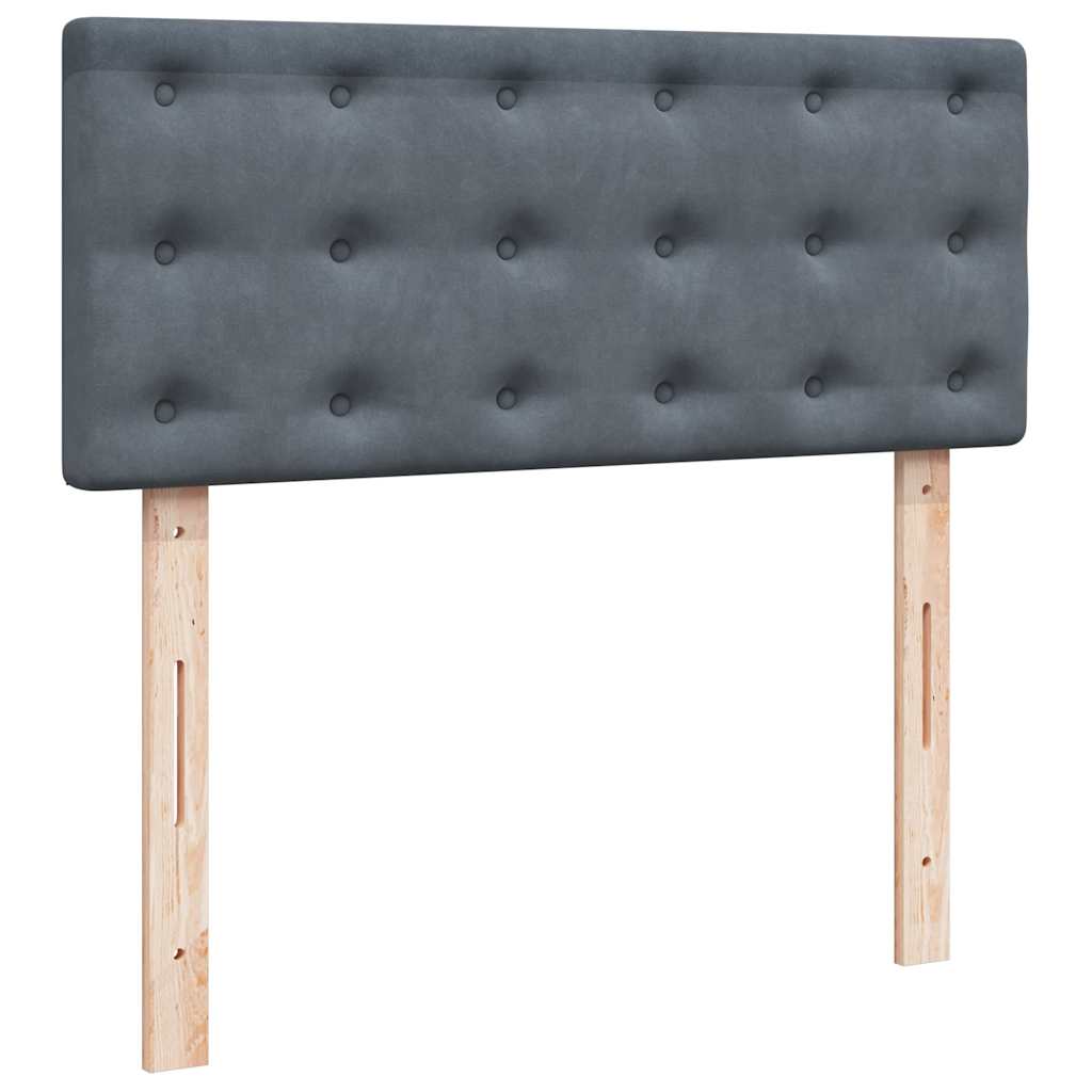 Ottoman-Bett mit Matratze & LEDs Dunkelgrau 120x200 cm Samt