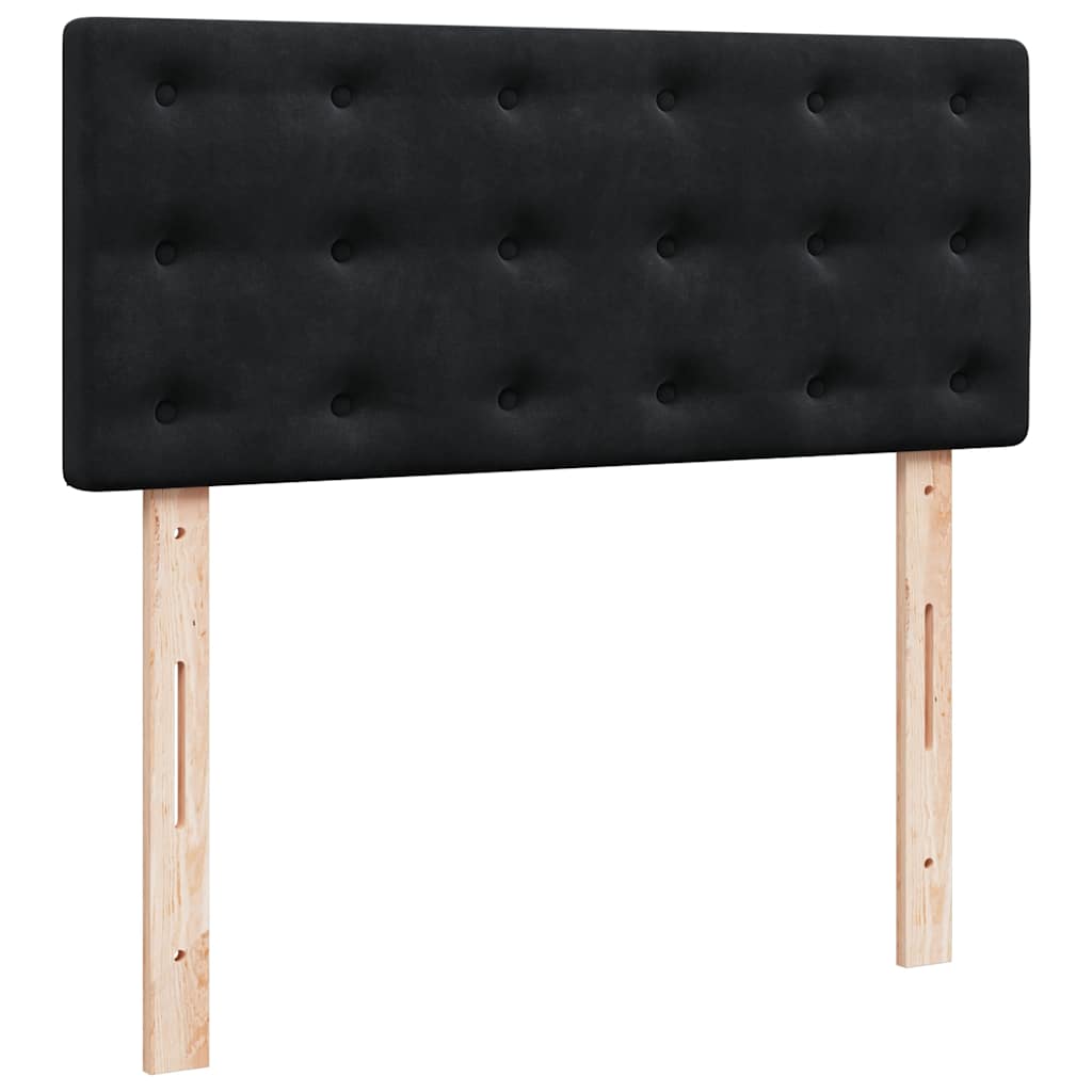 Ottoman-Bett mit Matratze & LEDs Schwarz 120x200 cm Samt