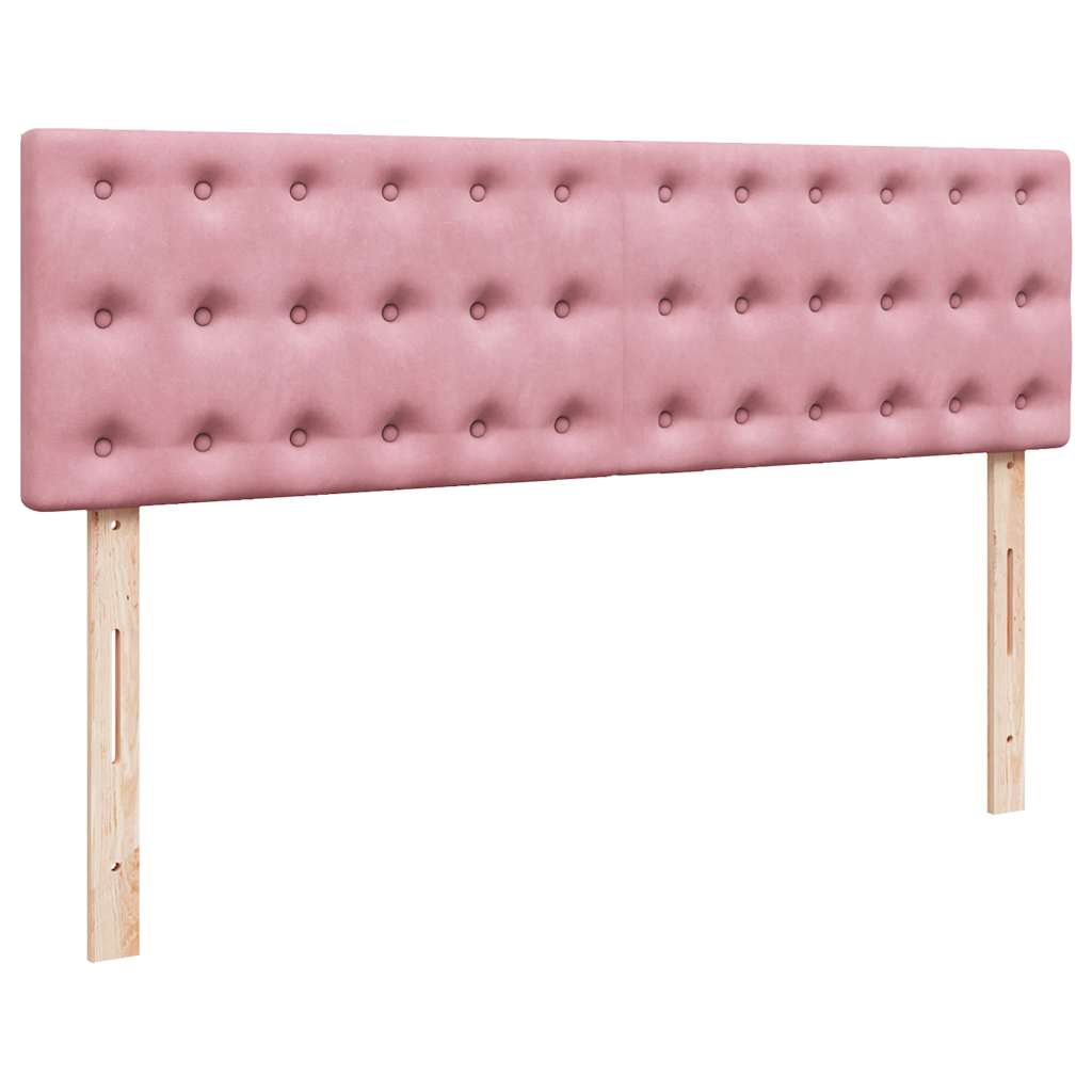 Ottoman-Bett mit Matratze & LEDs Rosa 140x190 cm Samt