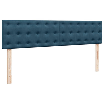 Ottoman-Bett mit Matratzen & LED Dunkelblau 200x200 cm Samt