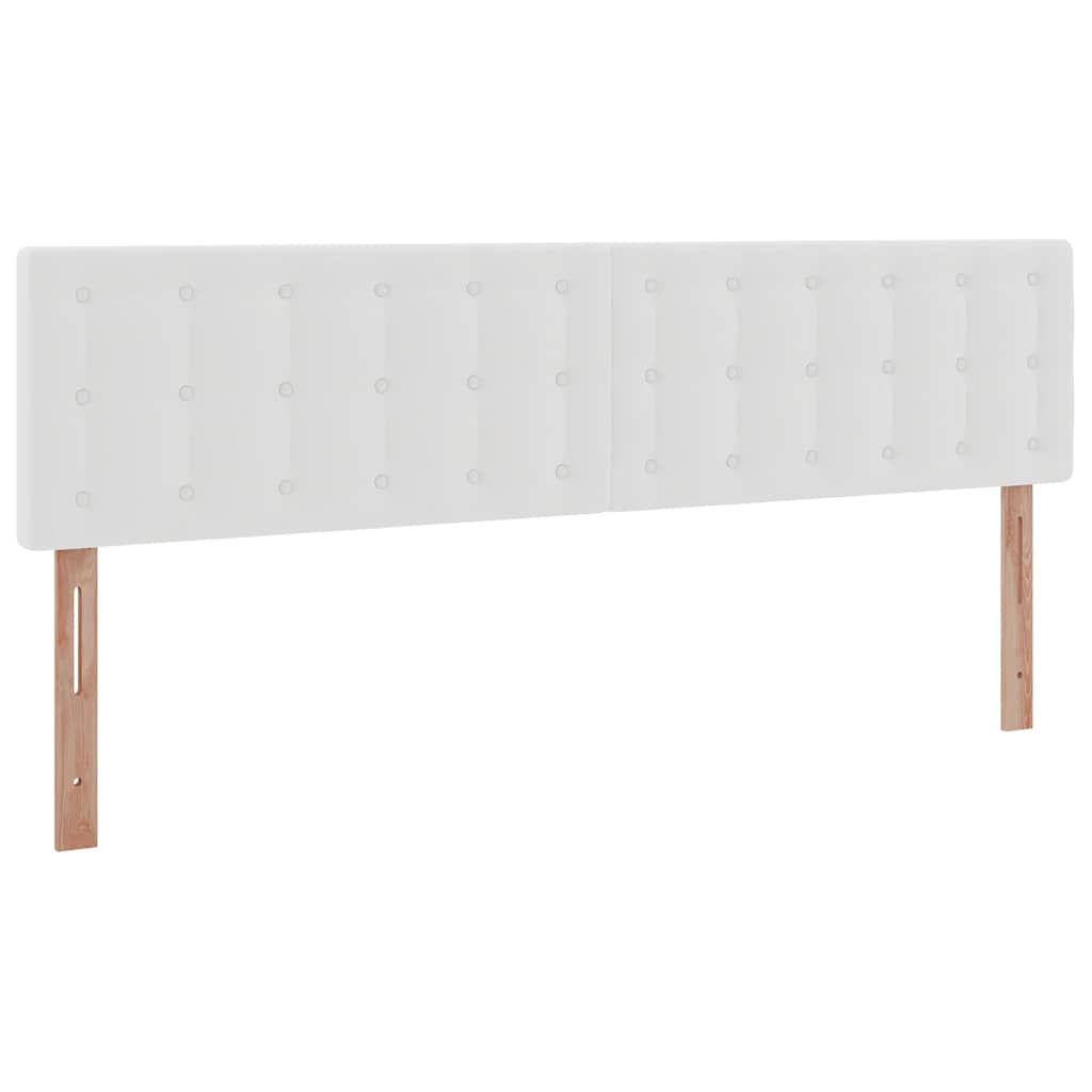 Ottoman-Bett mit Matratzen & LEDs Weiß 200x200 cm Kunstleder