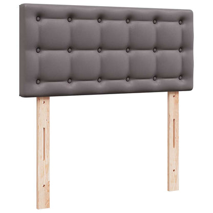 Ottoman-Bett mit Matratzen & LEDs Grau 200x200 cm Kunstleder