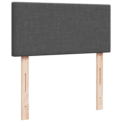 Ottoman-Bett mit Matratzen & LEDs Dunkelgrau 160x200 cm Stoff