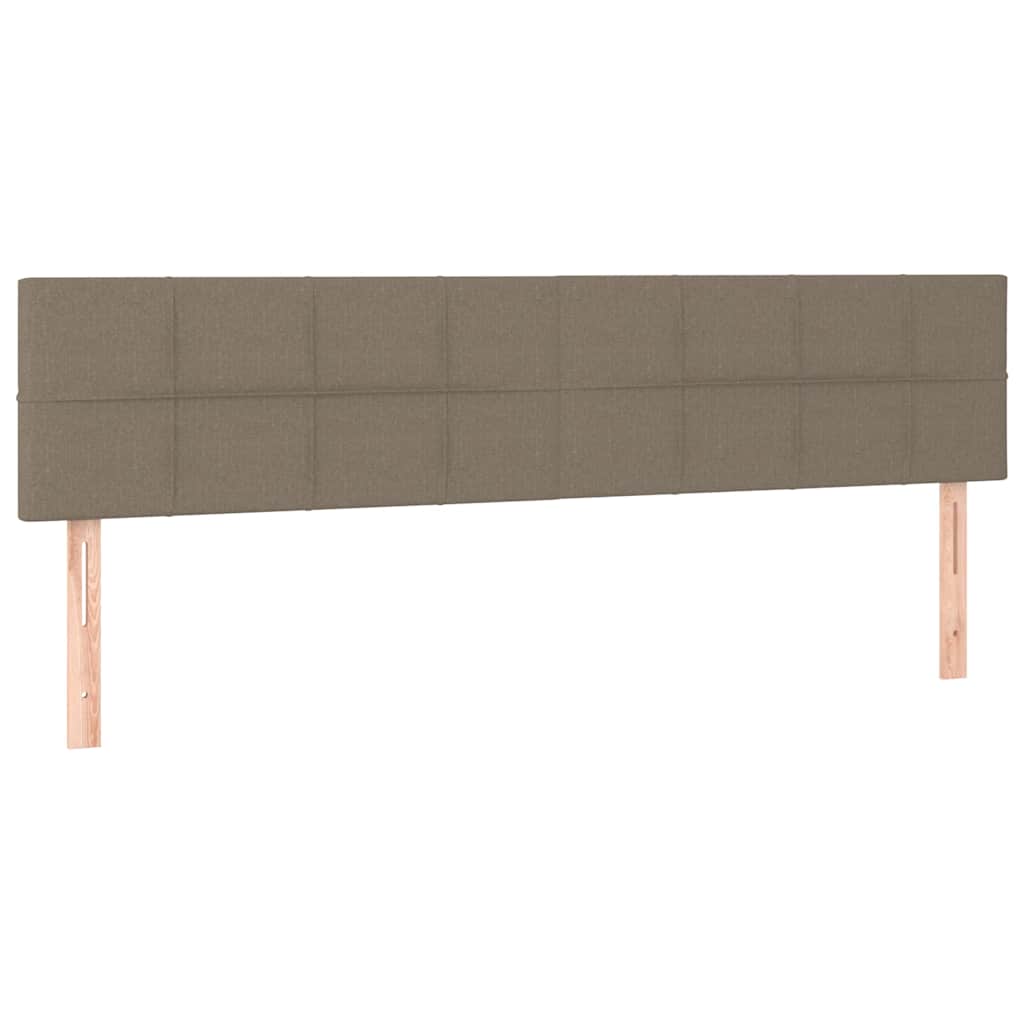 Ottoman-Bett mit Matratzen & LEDs Taupe 180x200 cm Stoff
