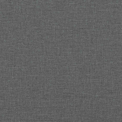 Ottoman-Bett mit Matratzen & LEDs Dunkelgrau 200x200 cm Stoff