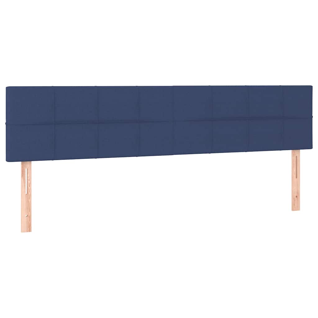 Ottoman-Bett mit Matratzen & LEDs Blau 200x200 cm Stoff