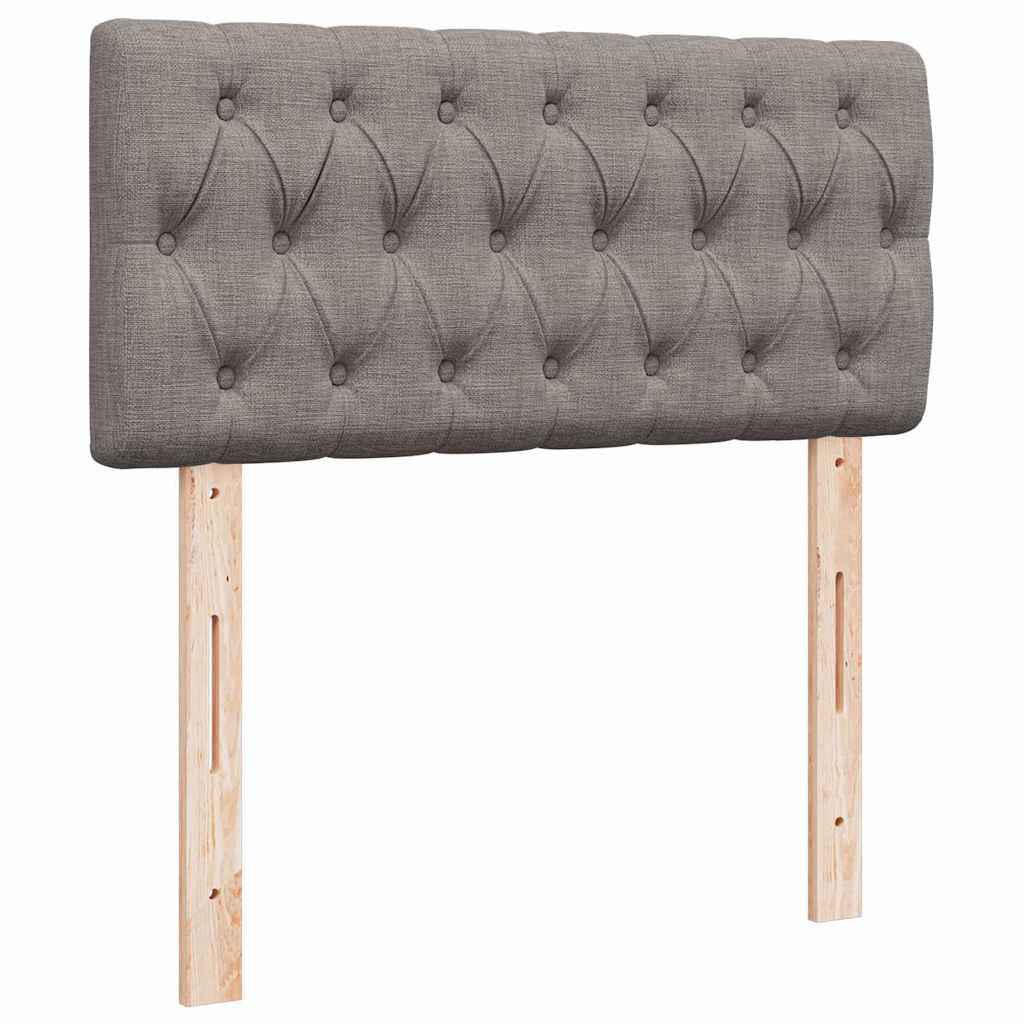 Ottoman-Bett mit Matratzen & LEDs Taupe 200x200 cm Stoff