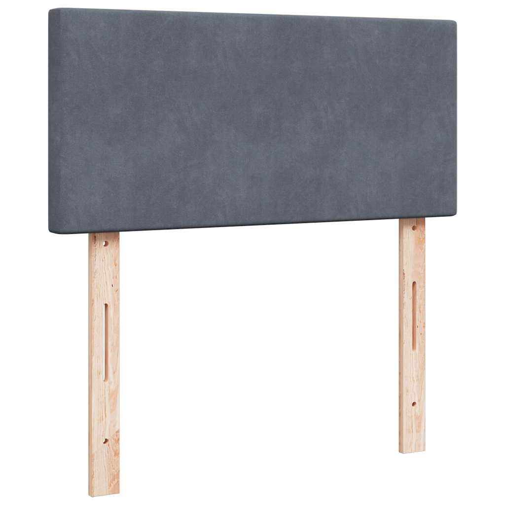 Ottoman-Bett mit Matratzen & LEDs Dunkelgrau 200x200 cm Samt