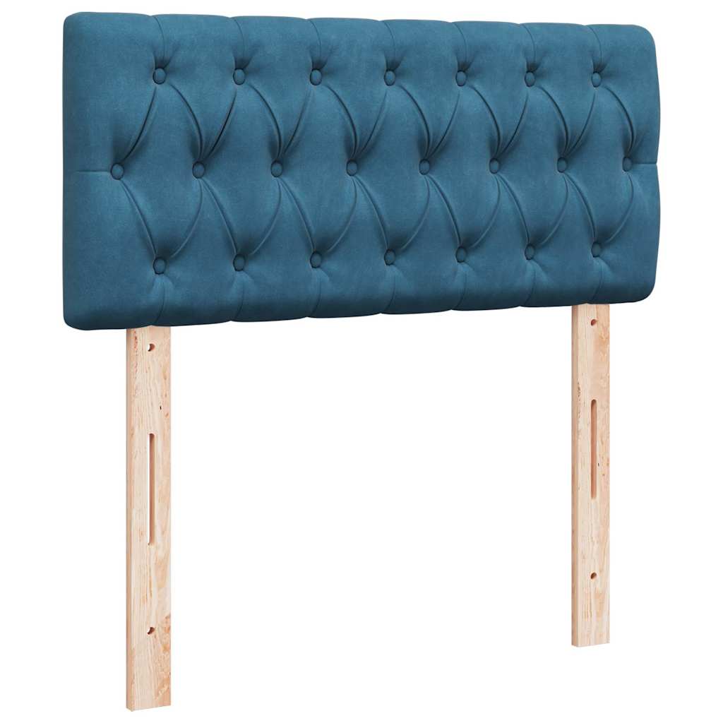 Ottoman-Bett mit Matratzen & LED Dunkelblau 200x200 cm Samt