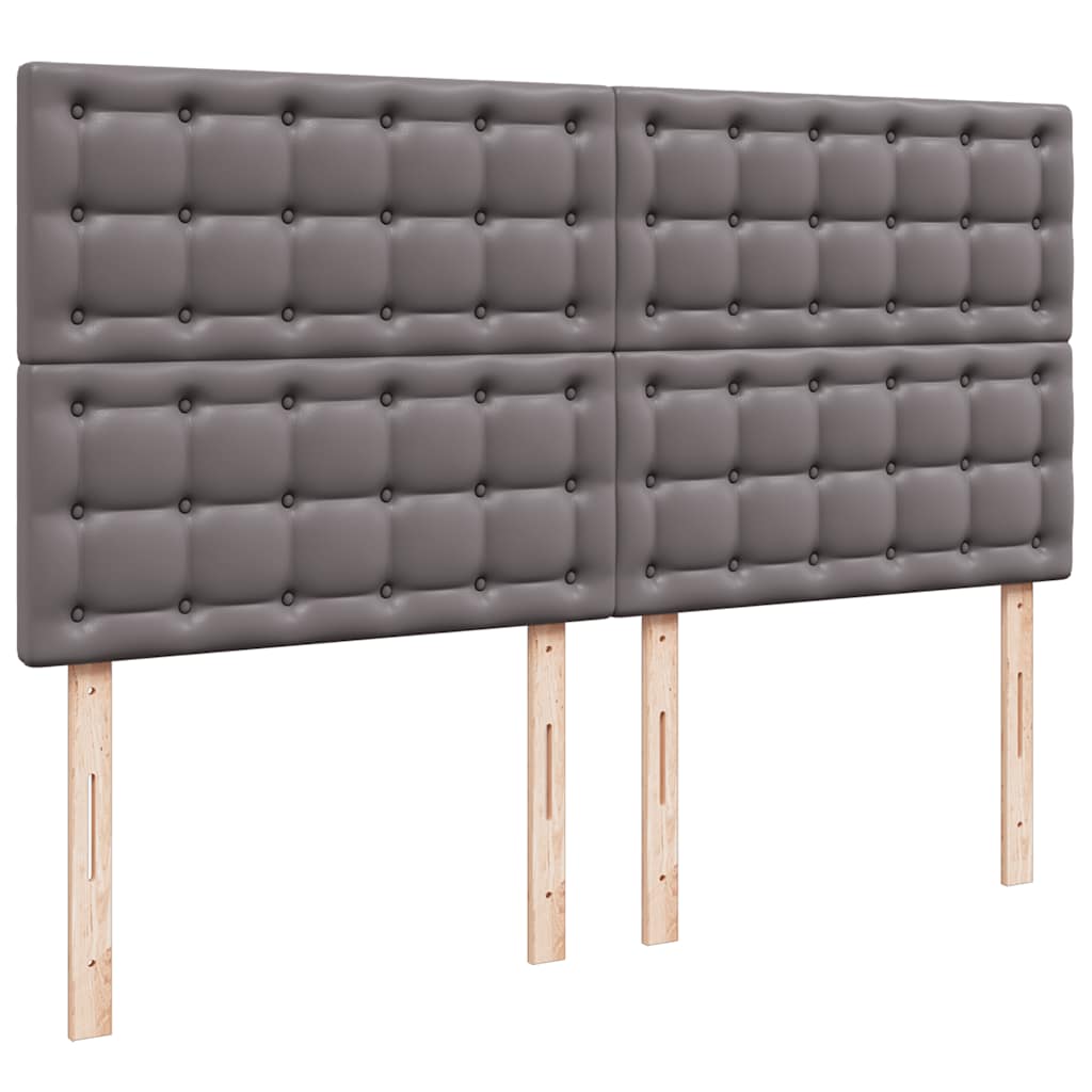 Ottoman-Bett mit Matratze Grau 180x200 cm Kunstleder