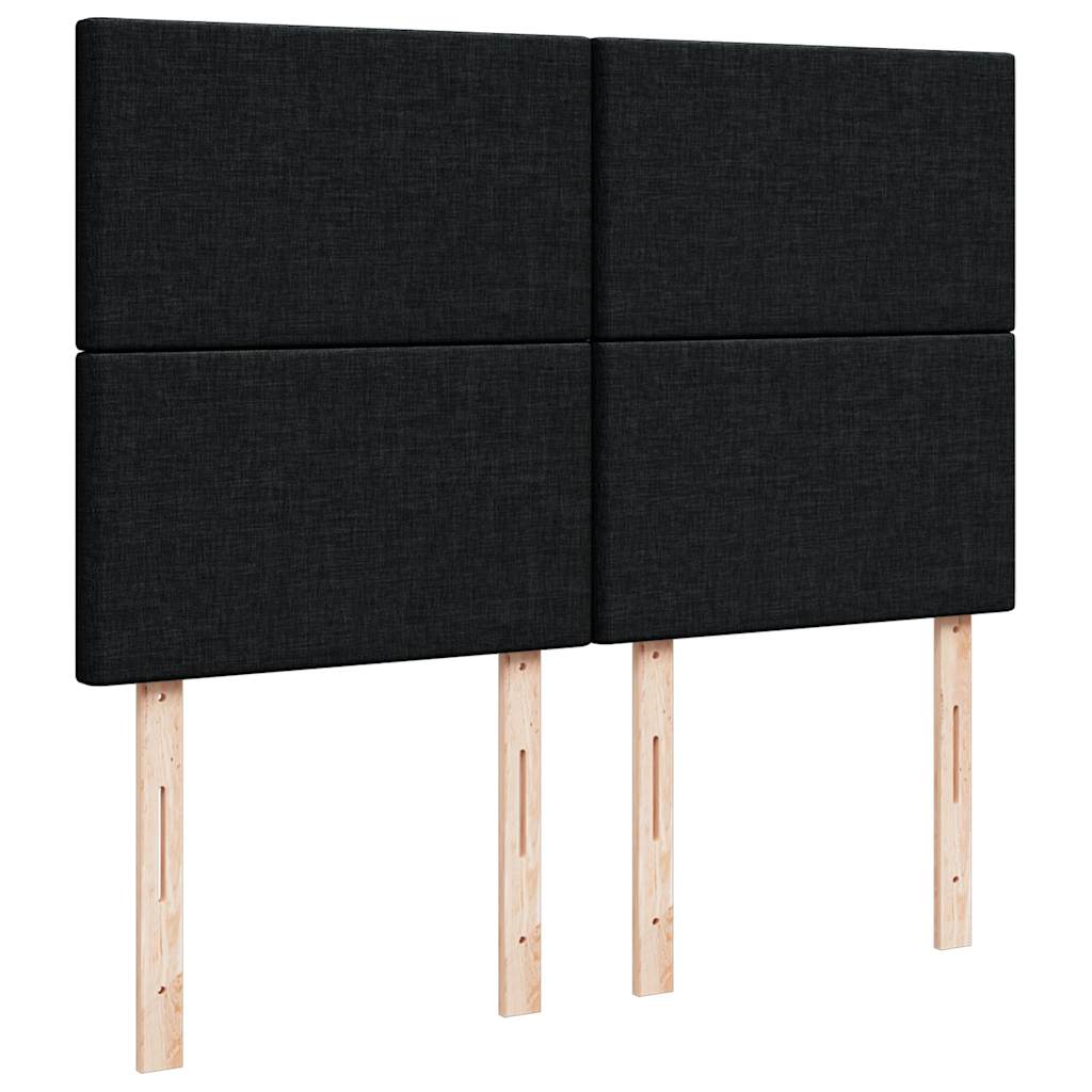 Ottoman-Bett mit Matratze Schwarz 140x200 cm Stoff